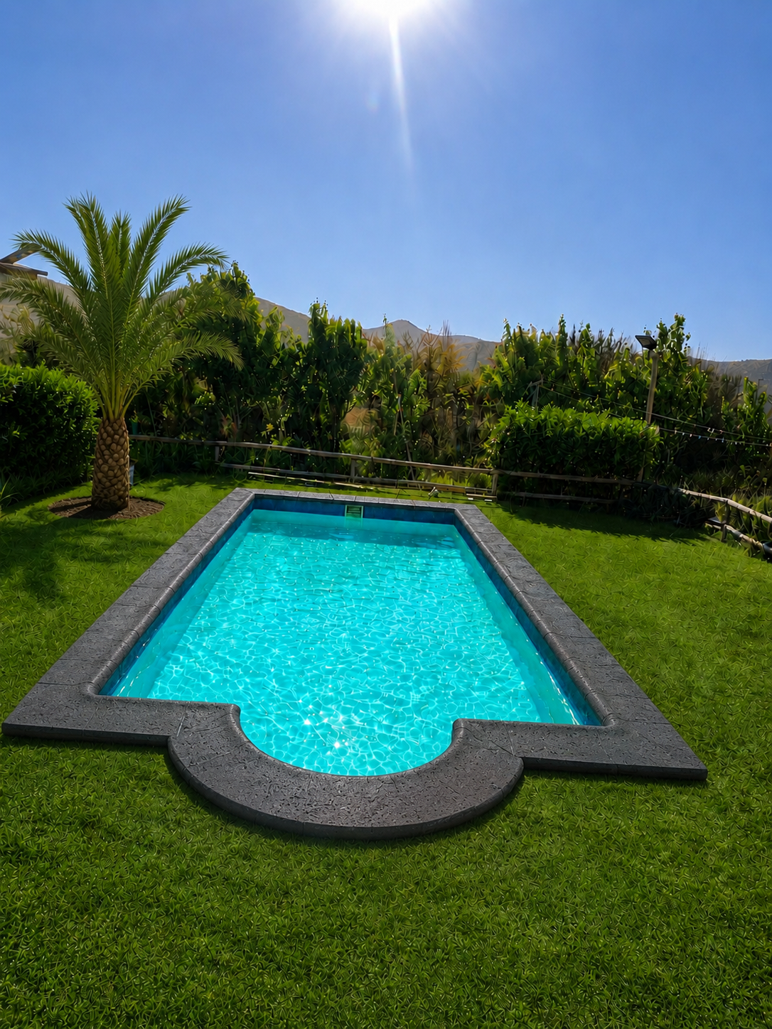 Inicio piscina de cemento